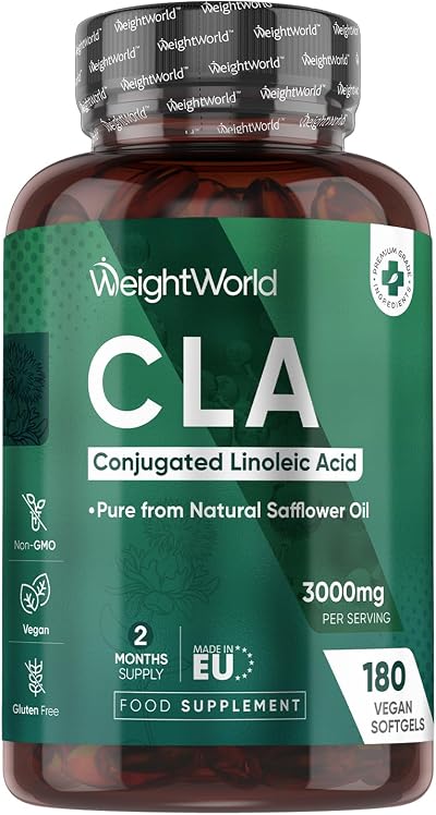 WeightWorld CLA Softgels 3000mg per Serving 80% Active Isomers 180 Caps