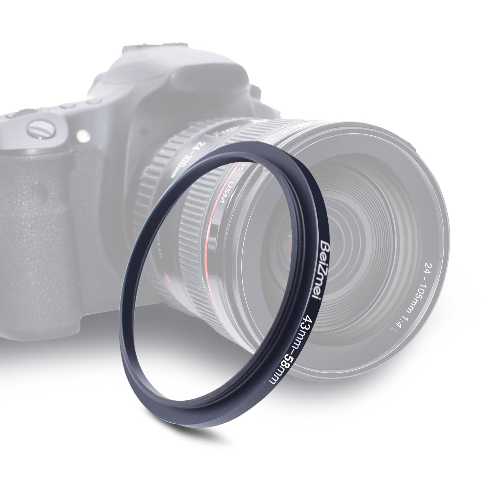 Camera Filters Ring,43mm-82mm Step-Up Ringfor Filters Compatiable All Brands Ø43mm Lens to Ø82mm UV ND CPL Camera Filter.Made of CNC Machined.