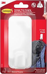 Command Utility Hook X-Large 4.5 kg White with 2 Adhesive Strips