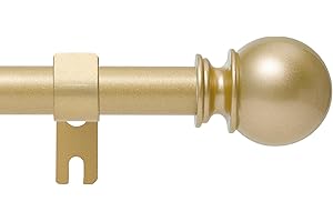 POSKENA Gold Curtain Rod for Windows 28 to 48 Inch, 5/8 Inch Diameter Heavy Duty Splicing Adjustable Curtain Rods With Brackets, Easy to Install, Suitable for Bedroom, Patio and Outdoor