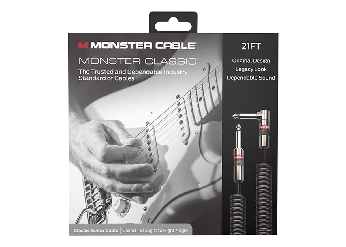 Monster Prolink Monster Classic Instrument Cable: Coiled, 21 ft, Coiled Cable