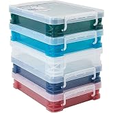 Super Stacker, Document Boxes, Assorted Colors, 5 Pack