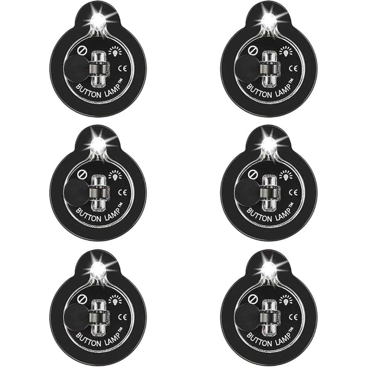 Photo 1 of ** missing 2** Panther Vision Button LAMP Adhesive LEDs Light Package - Lightweight, Ultra Small, Ultra Bright LED Utility Lights (6 Pack)