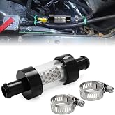WIKIBB 5/8" Inline Heater Core Coolant Filter with Clear Housing | Universal Fit, Corrosion-Resistant, Easy Visual Inspection, Reusable Mesh