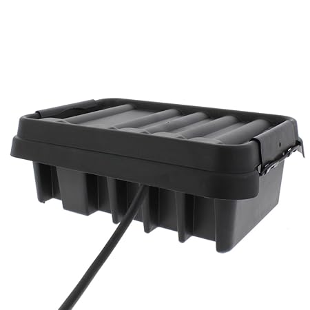Dribox witterungsbeständige Kabelbox für den Outdoor-Bereich schwarz • Wetterfeste Aussensteckdose Kabelschutz Garten Steckdo
