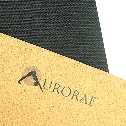 Aurorae PRO Natural Cork/Rubber Yoga Mat, Slip Free,Sustainable, Safe Non-Toxic, Free of PVC, TPE, Chemicals/Plastics. Biodegradable and Recyclable, Anti Static, Breathable, 73" x 24 1/2" x 5mm Thick.
