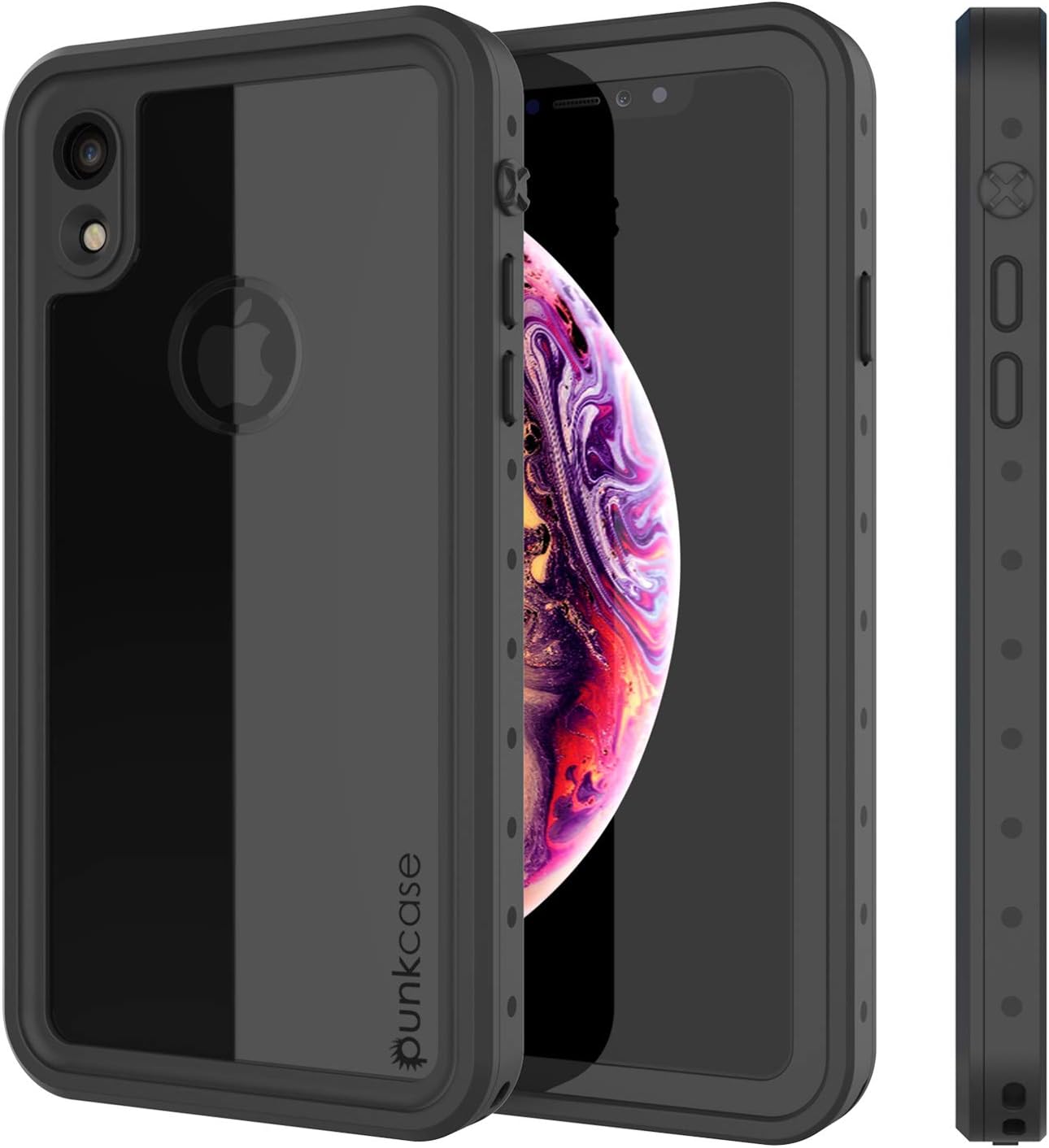 PunkCase iPhone XR Waterproof Case, [StudStar Series] [Slim Fit] [IP68 Certified] [Shockproof] [Dirtproof] [Snowproof] Armor Cover for Apple iPhone XR [Clear]