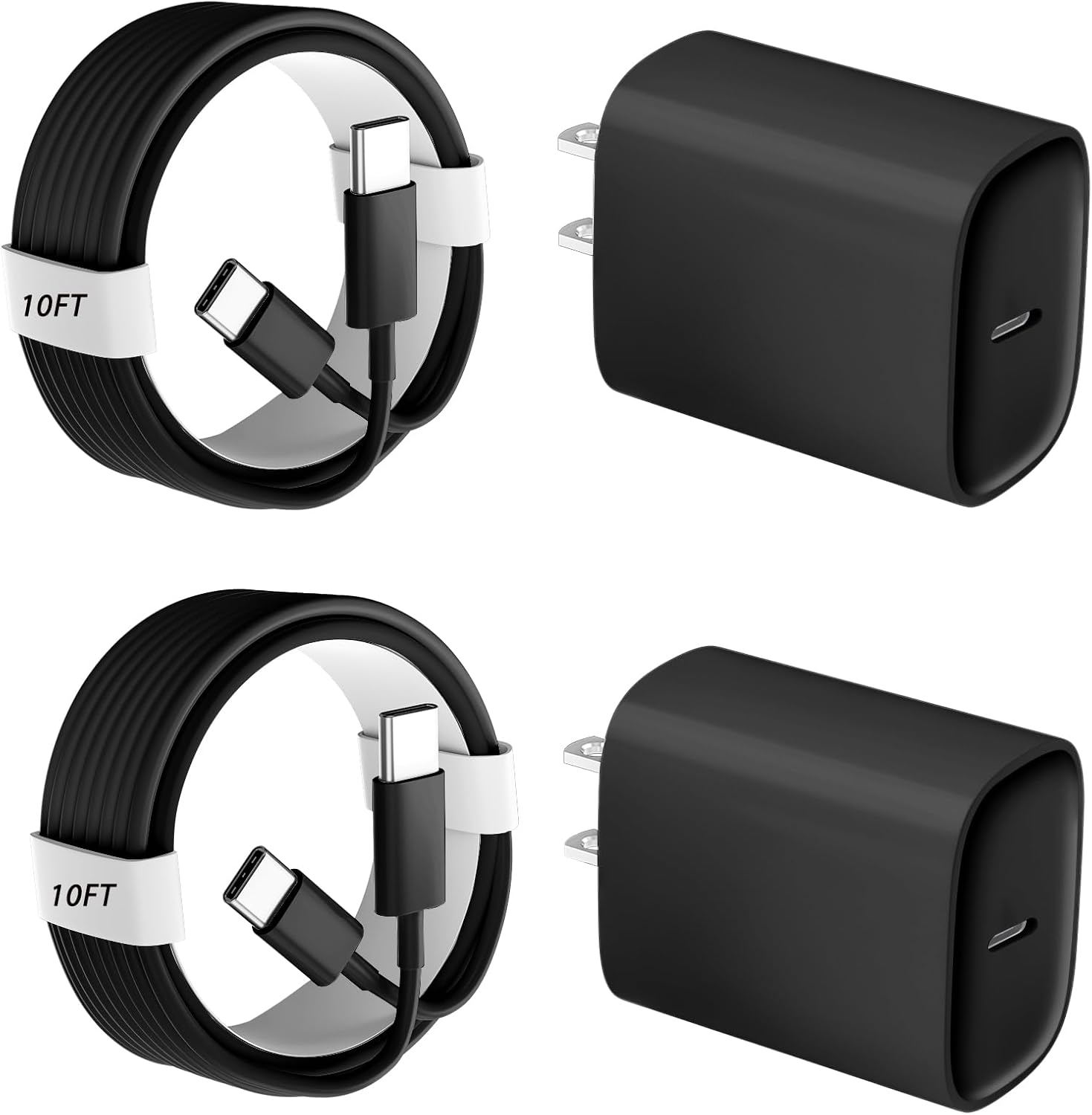 Phone 17 16 15 Pro Charger Fast Charging, 20W USB C Fast Charger Block with 10FT Long Type C Chargers Fast Charging Cable Cor