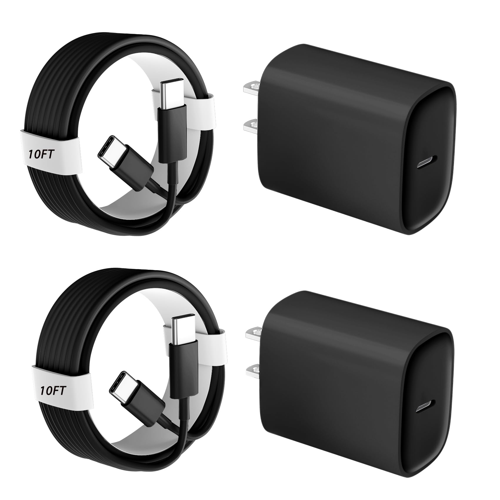 Phone 17 16 15 Pro Charger Fast Charging, 20W USB C Fast Charger Block with 10FT Long Type C Chargers Fast Charging Cable Cord for Phone 17/17 Pro/17 Pro Max/Air/16 Pro Max/16 Pro/15Pro Max/Pro, S24
