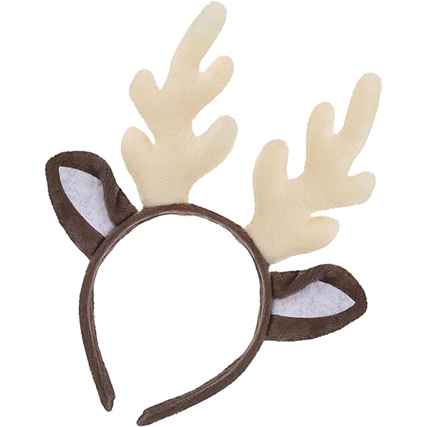 3 PCS Christmas Reindeer Antlers Headbands - Colorful Deer Ears Hairbands For Kids, Women, Adults Holiday Party Outfits