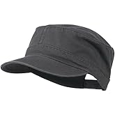 Garment Washed Adjustable Army Cap