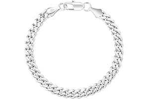 KRKC&CO Men’s Bracelets, Christmas Gift Flat-Cut Cuban Link Bracelet 14K Gold Plated Stainless Steel 3/5/7/9mm, Anti-Tarnish 