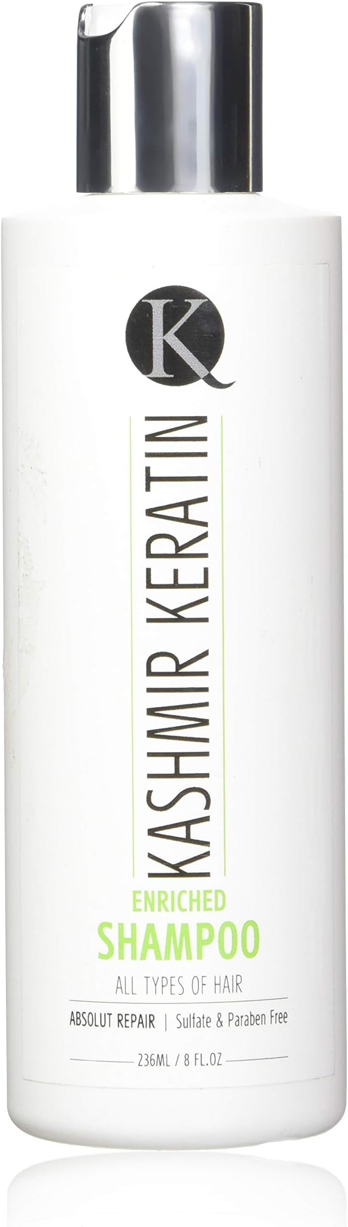 Kashmir Keratin Enriched Shampoo Sulfate Paraben Free For All Types Of Hair NEW PRESENTATION (8 Fl. Oz)