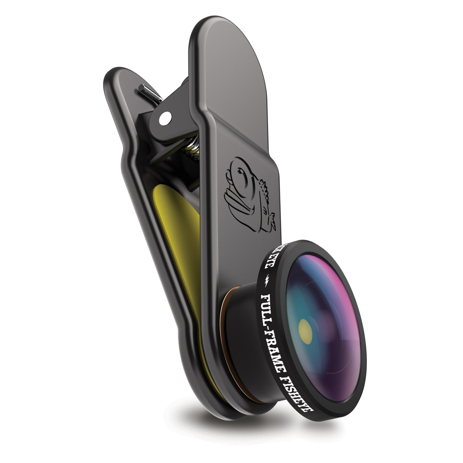 Black Eye Fullframe-Fisheye 180°lens for smartphones built before 2018 (Triple Coated Glass, Universal Clip, Works also with DualCams) - FF002