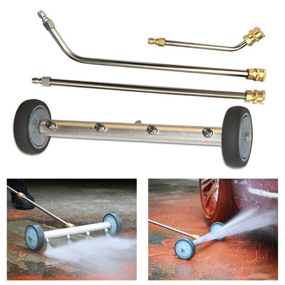 High Pressure Washer, Pressure Washer, Pressure Washer Accessories, Portable Stainless Steel Water Mop 4 Spray Nozzles with Extension Wands and Cleaner