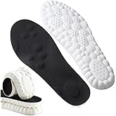Steppers Massage Insoles for Men and Women, Cloud Comfort Shoe Insoles with Arch Support - Breathable Cushioned Inserts for Pain Relief & Fatigue Reduction, Trim to Fit (Black, Mem:8-9/Womem:10-11)