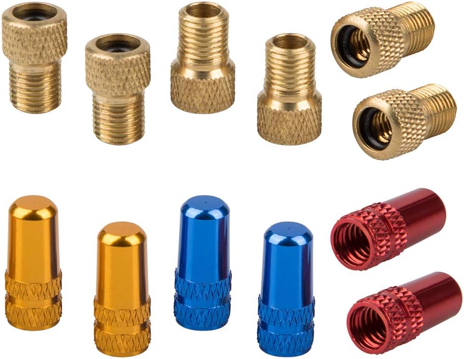brand Sonku 12 Pack Bike Presta Valve Adapters and Tire Valve Caps