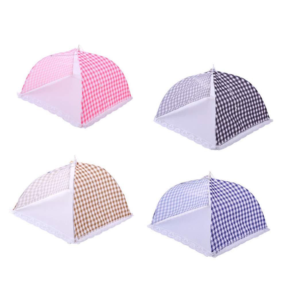 4PCS Pop Up Mesh Food Cover Collapsible Food Fly Net Cover Protector for Outdoors Kitchen Garden Parties BBQ Keep from Flies Bugs (4)