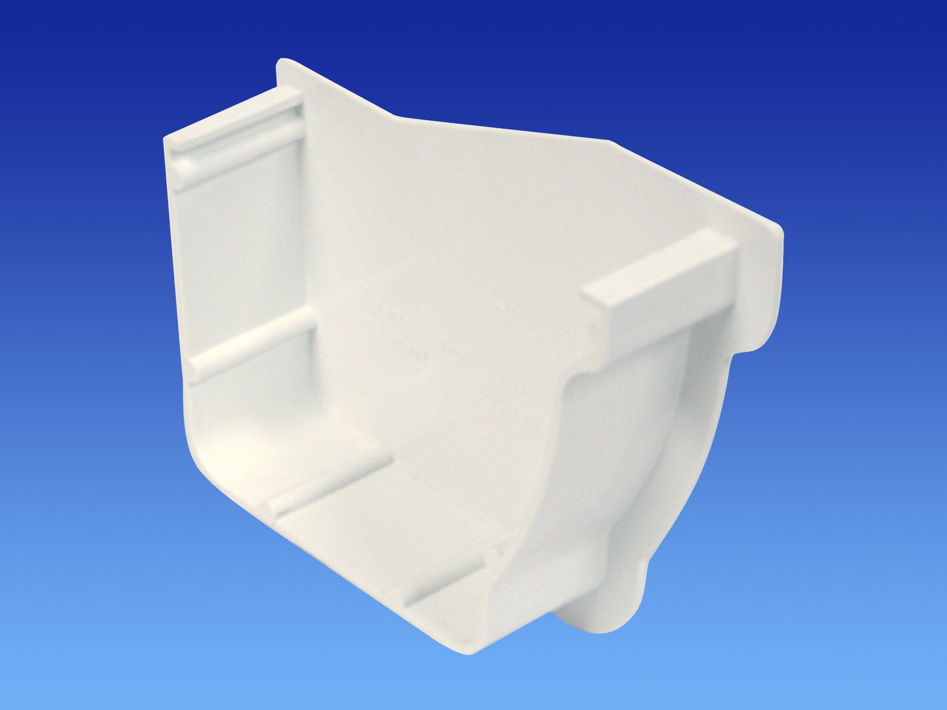 OSMA White 111mm Stopend Internal Right Hand for Stormline Ogee Gutter System 8T850W