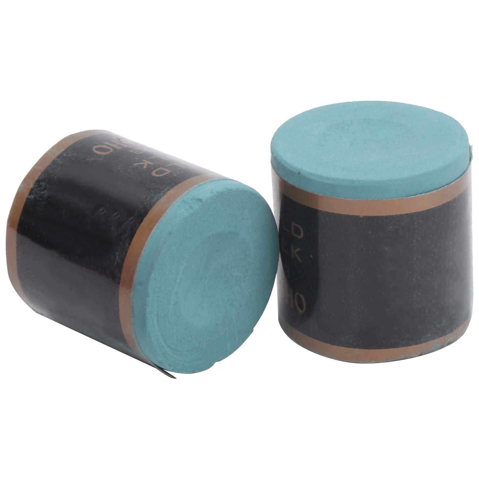 2PCS Billiard Cue Tips Chalk No?Slip Pool Table Stick Chalk Rubbing Powder, Billiard Accessories(dark green)