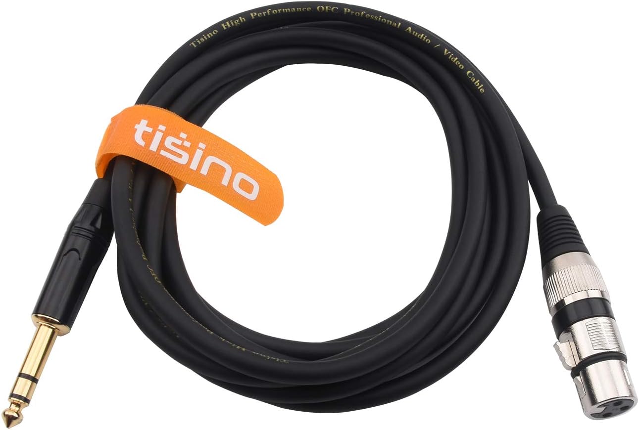 Tisino Xlr メスから1 4インチ 6 35mm Trsジャックリードバランス信号相互接続ケーブル 1 4インチ Xlrパッチケーブル 10フィート マイクケーブル 楽器 Amazon