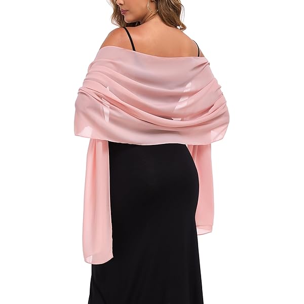 pink shawl for dress NicoBlu Josephine Pashmina Shawl in Blush Pink
