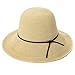Womens Floppy Summer Sun Beach Straw Hats UPF Packable Bucket Cloche Hat 56-59cm Beige