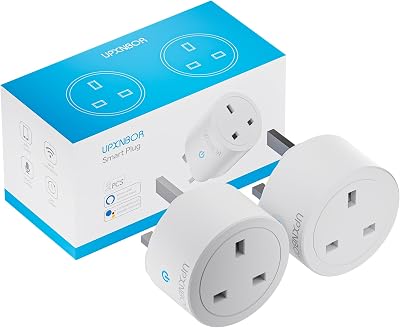 UPXNBOR Smart Plug Wi-Fi Outlet 2 Pack 13A Energy Monitoring 2.4GHz
