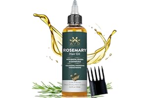 AVD Organics Rosemary Oil for Hair Growth & scalp | Infused with Biotin | Hair Stregthening Nourishing and Volumizing | infus