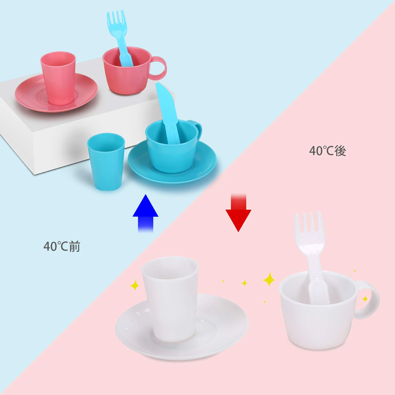 Cute Stone 入園祝い 14点セット 水遊び 温度感知 誕生日 女の子 知育玩具 おままごとキッチンセット 男の子 温度で色が変わる 家事グッズおもちゃ 洗い屋さんシンク プレゼント ごっこ遊び 皿を洗いおもちゃ Exuconsulting Ch