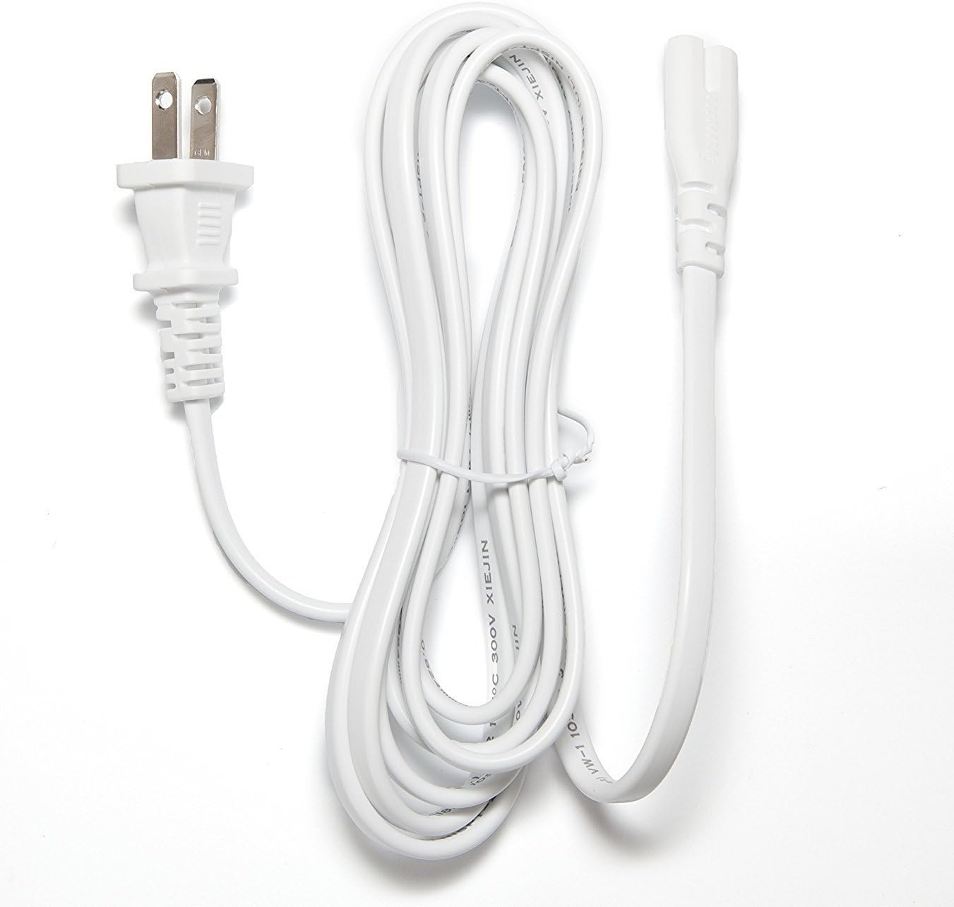 Omnihil 8 Feet AC Power Cord Compatible with Apple Airport Express Base Station (MC414LL/A) (White)