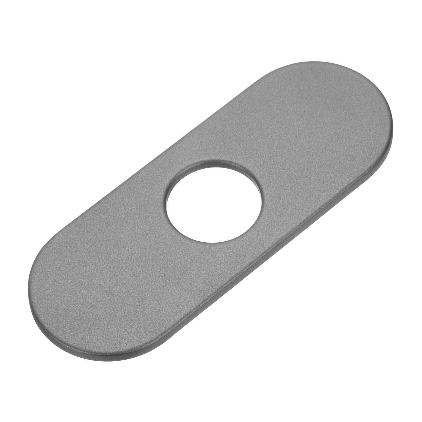 uxcell 6 Inch Hole Cover Deck Plate Escutcheon, Stainless Steel Sink Cover Plate for Bathroom or Kitchen Sink Faucet, Oval Grey