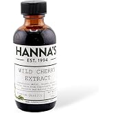 Hanna's Wild Cherry Extract, Flavoring, Baking, Premium Quality, 2 fl oz Glass Jar