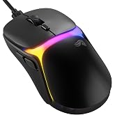 GLORIOUS Gaming Model O3 Wired Gaming Mouse - Ultralight 54g Weight, 130M Click Optical Switches, 30K DPI BAMF 3.0 Sensor, 750 IPS Tracking, 50G Acceleration, Supports All Grip Types - Black