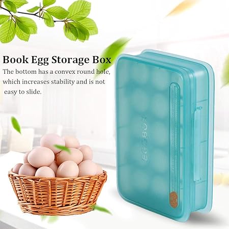 Ksruee Huevera Vertical para Refrigerador, Envase para Huevos ...