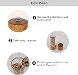 Haomacro Premium Acrylic Salt and Pepper Grinder Set with Adjustable Ceramic view 4