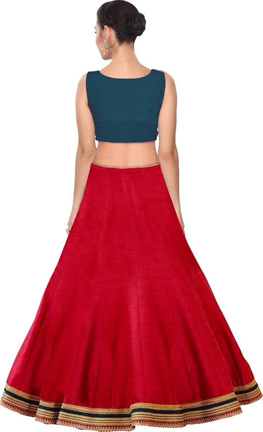 raju chopda women's lehenga choli (roja redd)