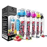 sharpro 32 OZ Sport Fruit Infuser Water Bottle, Flip Top Lid & Dual Anti-Slip Grips, BPA Free Infuser Water Bottle, Gifts, Ideal for Your Office, Home, car and Gifts