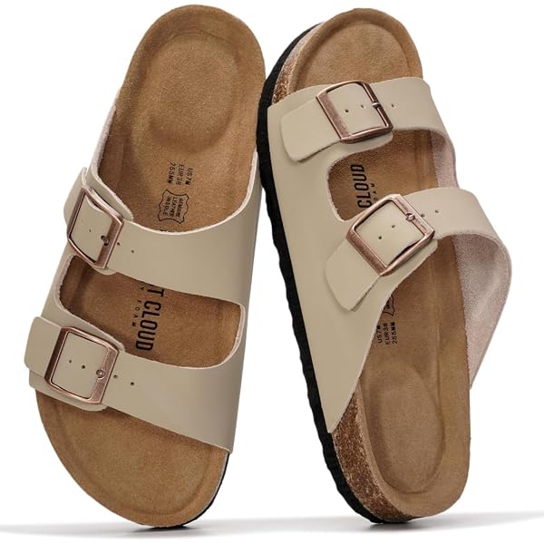 Amazon.com | Birkenstock Arizona Birkibuc Sandals Stone 40 / US