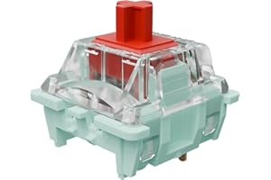 KUTETHY Gateron Jade 3.0 Red Switches for Mechanical Gaming Keyboard,3-Pin 45gf Linear/Pre Lubed Double-Stage Spring Switch（Red,108pcs）