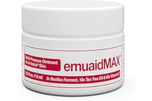 emuaid EMUAIDMAX Ointment for Itchy Skin, Maximum Strength Treatment for Athlete's Foot, Psoriasis, Jock Itch, Rash, Eczema, Cold Sores, Blisters, and Yeast Infection, 0.5oz