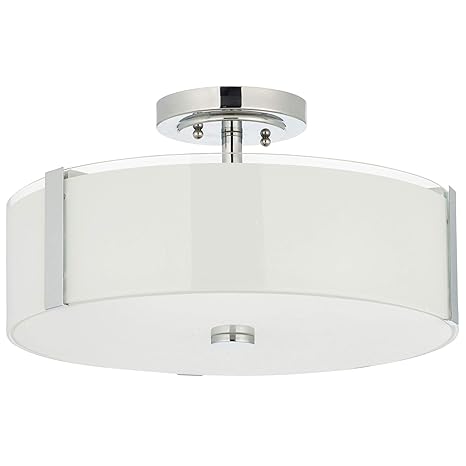 Pagazzi Lawson 3 Light Semi Flush Ceiling Light Polished Chrome