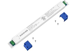 GOOVER 100W Traic Dimmable LED Driver,Power Supply 100-277V AC to 12V DC, 0-100% Dimming Transformer,Compatible with Lutron and Leviton Dimmers,for LED Lights,UL Listed