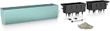 Lechuza Balconera Color 80 pastel green planter with irrigation system view 2
