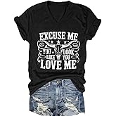 Excuse me You Look Like You Love Me Shirts Vintage Cow Skull T Shirt Country Music Graphic Tees Short Sleeve Tops
