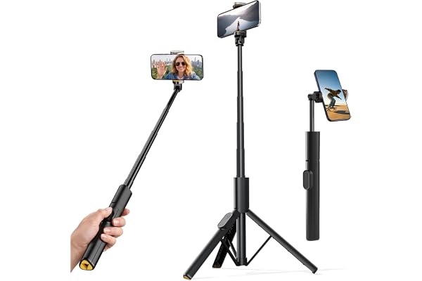 Vimose 59" Selfie Stick Tripod for iPhone with Remote & Mighty Phone Holder, Ultimate Minimalist Phone Tripod Stand for Trave