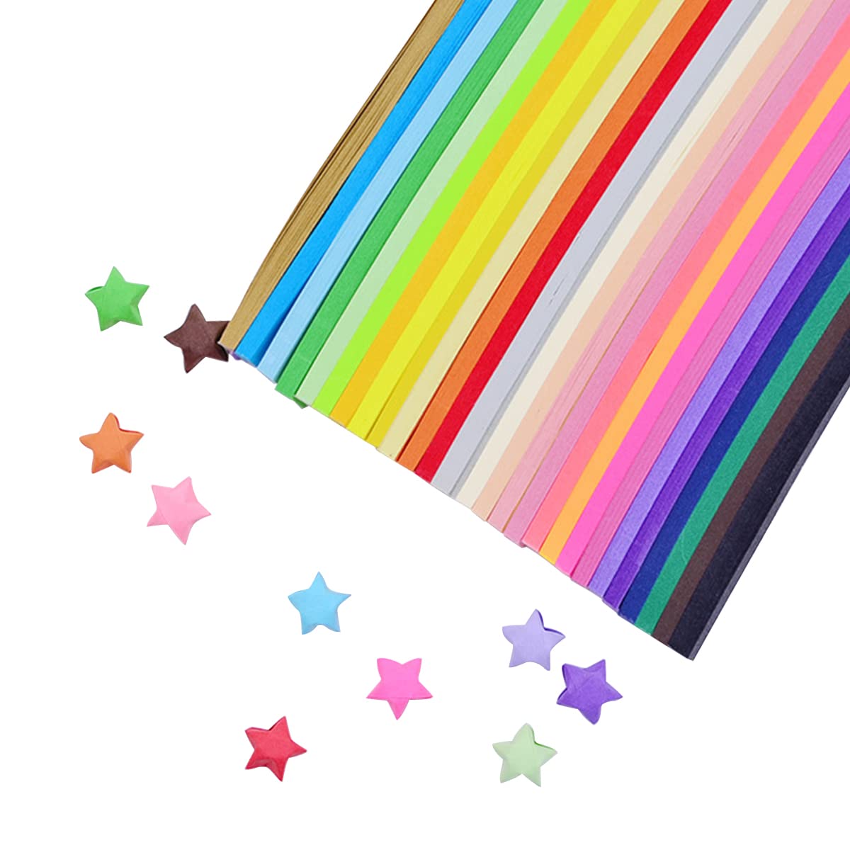 27 Colours Paper Quilling Jagowa Quilling Paper Set Colourful Lucky Star Strips for DIY Arts and Crafts Card Design Width 1cm