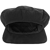 FURPHI Medieval Tudor Beret Hat Faux Suede Cap with Flap In the Back Renaissance Festival Costume Accessories for Men Women