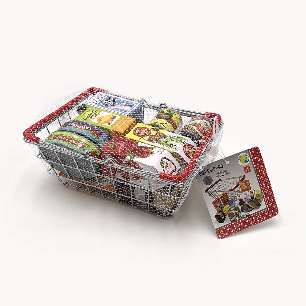 Tachan 15 Piece Metal Shopping Basket with Food