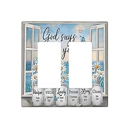 White Daisy Flower in Vase Double Rocker Decora